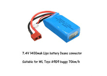 Load image into Gallery viewer, Lipo 7.4V 1500mah Battery Deans connector A959-B 70km Part no 1652 / A959-B-23