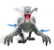 Load image into Gallery viewer, 2.4G RC Walking Dinosaur Blue Raptor / Tyrannosaur Remote Control Jurassic Dinosaur