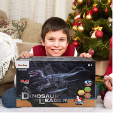 Load image into Gallery viewer, 2.4G RC Walking Dinosaur Blue Raptor / Tyrannosaur Remote Control Jurassic Dinosaur