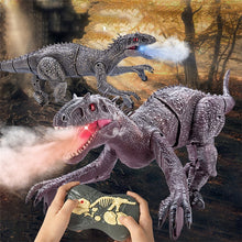 Load image into Gallery viewer, 2.4G RC Walking Dinosaur Blue Raptor / Tyrannosaur Remote Control Jurassic Dinosaur