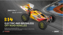 Load image into Gallery viewer, WL Toys 1/14 scale 144010 Brushless 75km/hr RC Buggy 2.4G