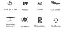 Load image into Gallery viewer, E0-22 2.4GHz RTF Remote Control Airplane Drone