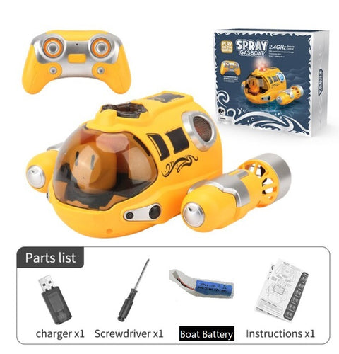 3722A RC Mini Motor Boat (Water spraying functions and lights)