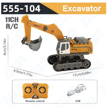 Load image into Gallery viewer, 1:64 scale mini RC Excavator 11 ch (with controller and App control)