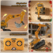 Load image into Gallery viewer, 1:64 scale mini RC Excavator 11 ch (with controller and App control)