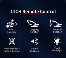 Load image into Gallery viewer, Eborui BC1043 RC Excavator 1:20 scale 11 channel 2.4G