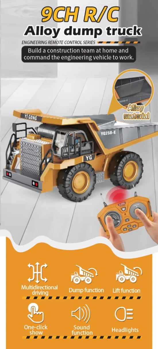 Eborui BC1047 RC Dump Truck 1:24 scale 9 channel 2.4G