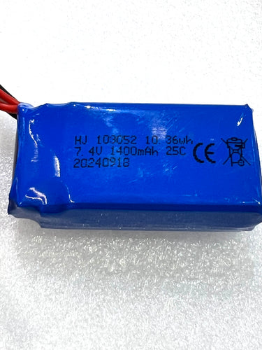 Lipo 7.4V 1400mah Battery red JST connector D