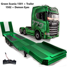 Load image into Gallery viewer, Huina RC 1501 Scania 770S 1:18 with RC Platform Semi Trailer 1502 2.4GHz (Red)