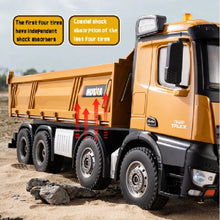 Load image into Gallery viewer, 1:14 Huina 1536 RC Dump Truck scale 8 wheeler 2.4G