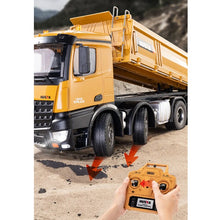 Load image into Gallery viewer, 1:14 Huina 1536 RC Dump Truck scale 8 wheeler 2.4G