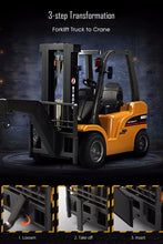 Load image into Gallery viewer, Huina 8 channel RC Forklift with interchangeable hook attachment 1577 2.4G Scale 1:10