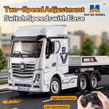 Load image into Gallery viewer, HuiNa Model 1/64 RC Flatbed Tractor Truck 9900 12 Channel Proportional 4WD