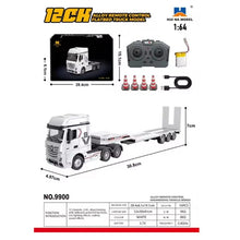 Load image into Gallery viewer, HuiNa Model 1/64 RC Flatbed Tractor Truck 9900 12 Channel Proportional 4WD