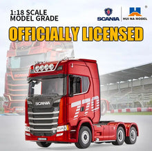 Load image into Gallery viewer, Huina RC 1501 Scania 770S 1:18 with RC Platform Semi Trailer 1502 2.4GHz (Red)