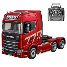 Load image into Gallery viewer, Huina RC 1501 Scania 770S 1:18 with RC Platform Semi Trailer 1502 2.4GHz (Red)