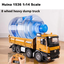 Load image into Gallery viewer, 1:14 Huina 1536 RC Dump Truck scale 8 wheeler 2.4G