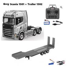Load image into Gallery viewer, Huina RC 1501 Scania 770S 1:18 with RC Platform Semi Trailer 1502 2.4GHz (Red)