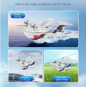 New 2023 KF603 RC Glider Amphibious Aircraft 2.4G Control