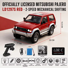 Load image into Gallery viewer, LDRC LD1297S 1/14 Scale Mitsubishi Pajero Licensed 4WD RC Car 15kmh