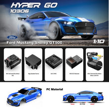 Load image into Gallery viewer, MJX Hypergo 1:10 DC Ver brushless 10306 RC Mustang Shelby GT500 4WD 70km/h