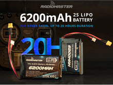 Load image into Gallery viewer, Radiomaster 2s 6200 Mah Lipo battery XT30 Boxer Tx