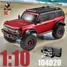 Load image into Gallery viewer, Wltoys 104020 1:10 RC Rock Crawler 4WD Ford Bronco 2.4G (Red)