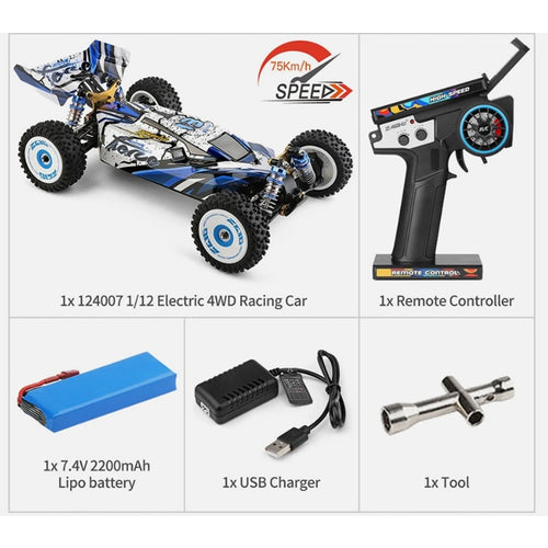 WL Toys 124017 Ver 2 Brushless Motor 75km RC buggy 4WD 2.4G