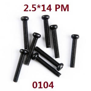 WL 0104 for 124018 2.5 * 14PM Cross Pan Head Screw Group (8 pcs)