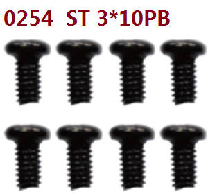 WL 0254  ST3 * 10PB screw assembly for 104009