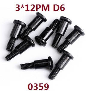 WL 0359 Pan head screw steps M3*12 for WL 12428 (8pcs)