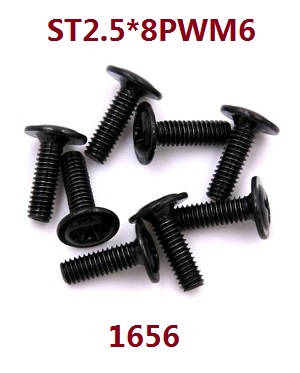 WL 1656 for 124019 2.5 * 8PWM6PM Cross Round Head Machine Screw (8 pcs)