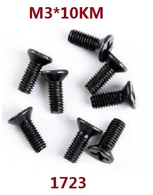 WL 1723 3 * 10KM Cross Countersunk Screw Group (8 pcs)