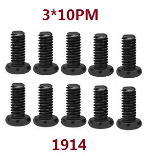 WL 1914 Cross Round Head Machine Screw M3* 10 (10 pcs)