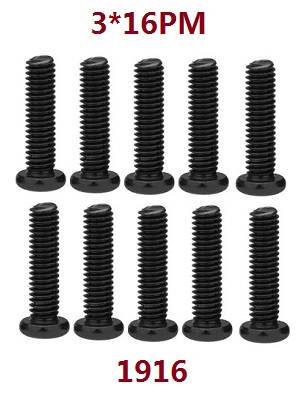 WL 1916 Cross Round Head Machine Screw M3* 16 (10 pcs)