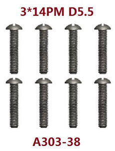 WL A303-38 for 124018 3 * 14PM Cross Round Head Screw Group (8 pcs)