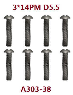 WL A303-38 for 124018 3 * 14PM Cross Round Head Screw Group (8 pcs)