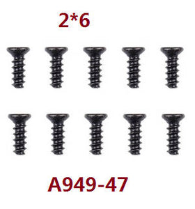 WL A949-47 Countersunk Head Tapping  Screws 2 x 6 (10 pcs)