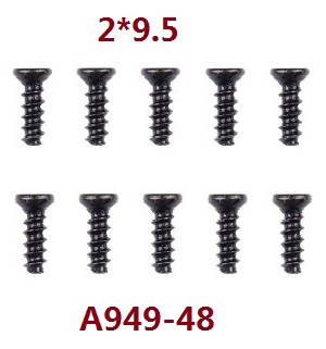WL A949-48 Countersunk Head Tapping  Screws 2 x 9.5 (5 pcs)