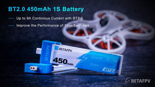 BetaFPV BT2.0 450mAh 1S 30C Battery (4 pcs)