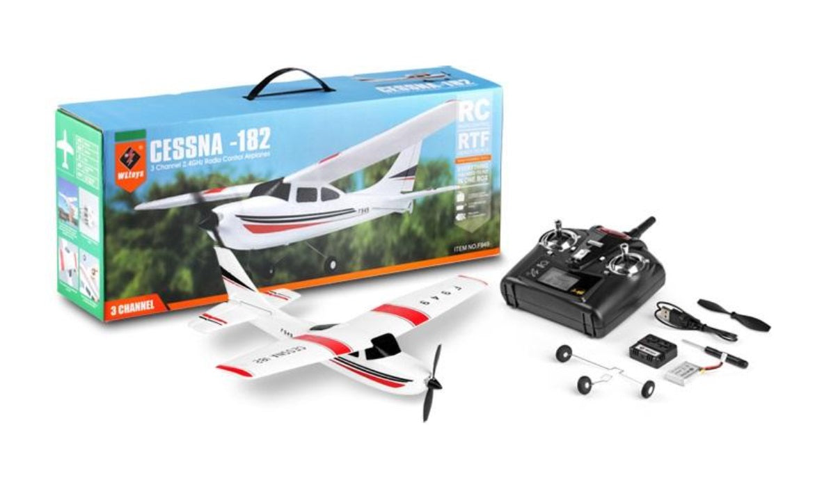 WLtoys 949s Cessna 182 3 channel RC Glider Airplane 360 Flip Gyro –  Helicopter Smartfly