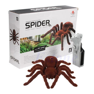 Remote Control Spider Soft Scary Plush Creepy Infrared RC Tarantula