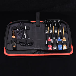 RNA Tool Black Cat 5519 11pcs Tool set Hex 1.5/2.0/2.5/3.0mm, Box 4.0/5.5/7.0/8.0mm Curved Scissors, Shock Shaft Plier, Body Reamer