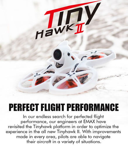 RTF Emax Tinyhawk II Indoor FPV Racing Drone F4 5A 16000KV RunCam Nano2 700TVL 37CH 25/100/200mW VTX 1S-2S