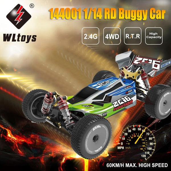 WL Toys 1/14 scale 144001 60km/hr RC buggy 4WD – Helicopter Smartfly