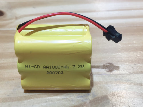 Ni-Cd 7.2V 1000mah (3x2) battery black connector Huina Crane N2